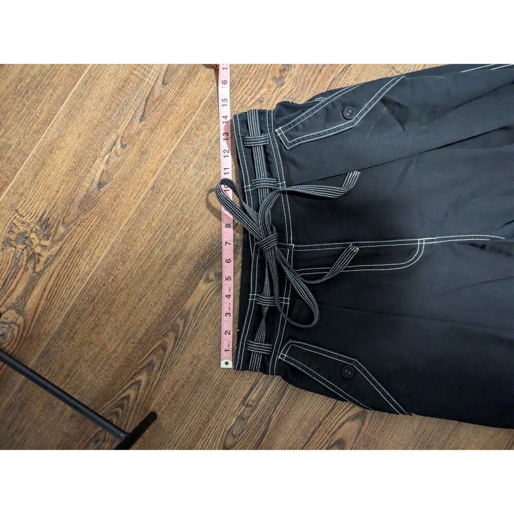 ULLA JOHNSON Women’s Tapered Belted Cotton Poplin Pants Raven Size 6 - Picture 5 of 7